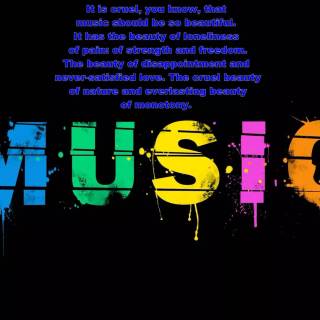 Aesthetic music desktop wallpaper