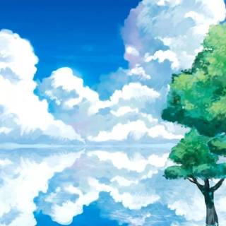 Blue anime mobile wallpaper