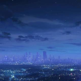 Blue anime mobile wallpaper