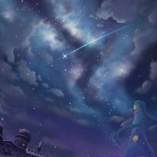 Blue anime mobile wallpaper