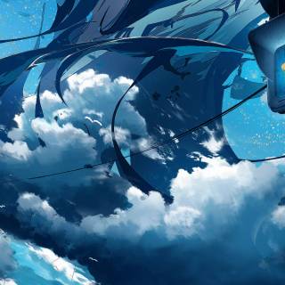 Blue anime mobile wallpaper