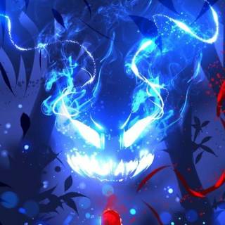 Blue anime mobile wallpaper
