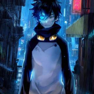 Blue anime mobile wallpaper