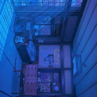 Blue anime mobile wallpaper