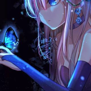 Blue anime mobile wallpaper