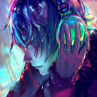 Anime blue mobile wallpaper