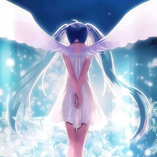 Blue anime mobile wallpaper