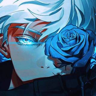 Blue anime mobile wallpaper