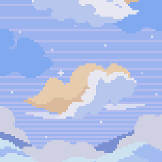 Blue clouds iPhone wallpaper