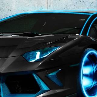 Dark blue car wallpaper