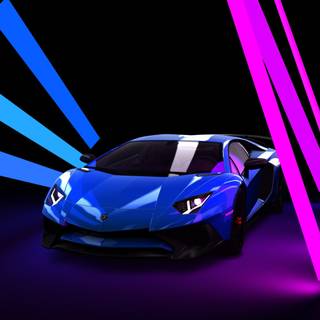 Dark blue car wallpaper