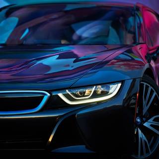 Dark blue car wallpaper