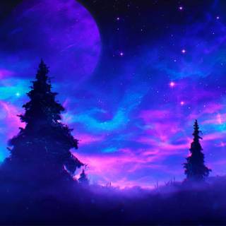 Night sky laptop wallpaper
