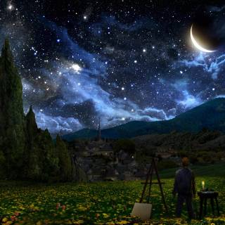 Night sky laptop wallpaper