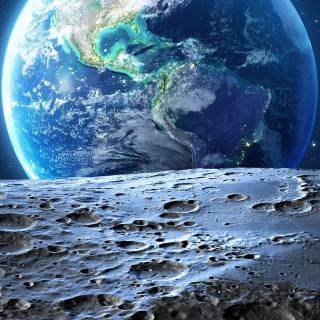 Vertical moon wallpaper