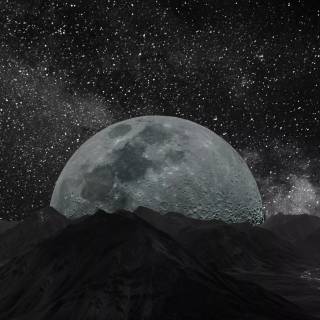 Vertical moon wallpaper