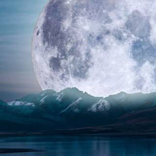 Vertical moon wallpaper