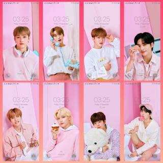 Stray Kids pink wallpaper
