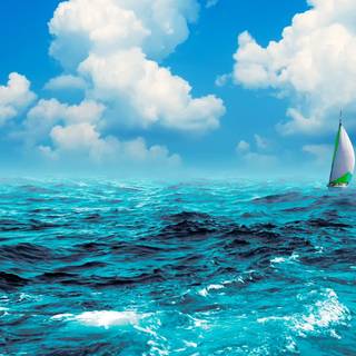 Ship in sea wallpaper