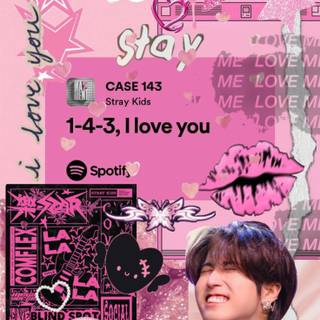 Stray Kids pink wallpaper