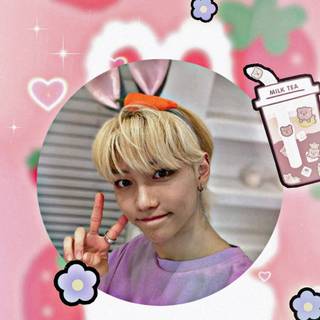 Stray Kids pink wallpaper