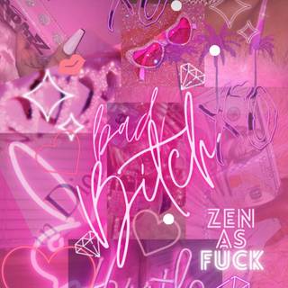 Neon baddie wallpaper