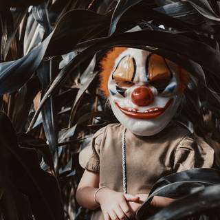 Clown in a Cornfield wallpaper