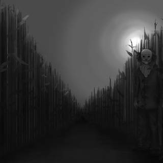 Clown in a Cornfield wallpaper