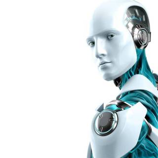 White robot wallpaper