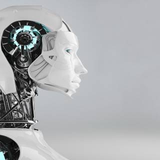 White robot wallpaper