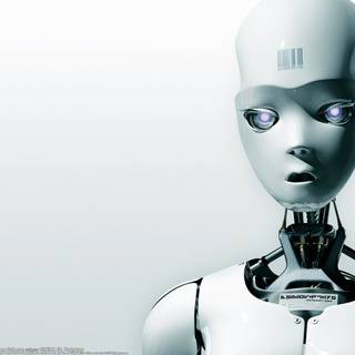 White robot wallpaper