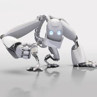 White robot wallpaper