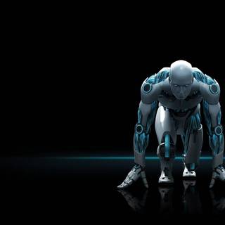 White robot wallpaper