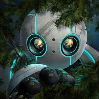 White robot wallpaper