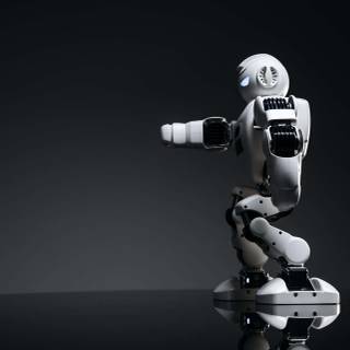 White robot wallpaper