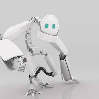 White robot wallpaper