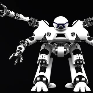 White robot wallpaper