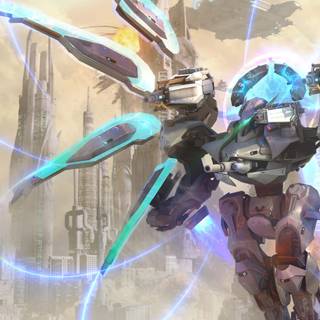 White robot wallpaper