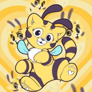 Cat-Bee wallpaper