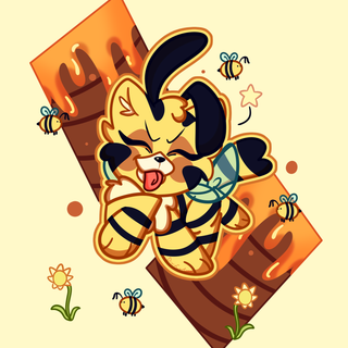 Cat-Bee wallpaper