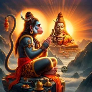 Mahadev and Hanuman wallpaper