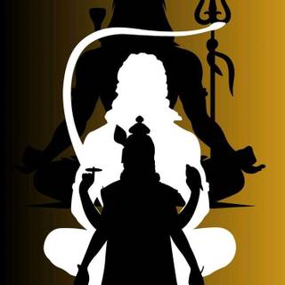 Mahadev and Hanuman wallpaper