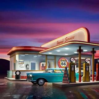 Fuel station wallpaper