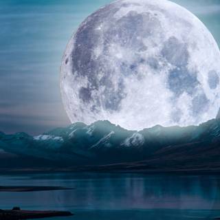 3440x1440 moon wallpaper