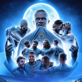 Man City logo phone wallpaper