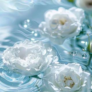Flower in water wallpaper