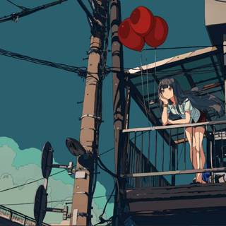 Chill anime desktop wallpaper