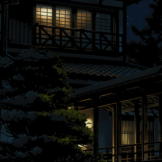 Anime house phone wallpaper