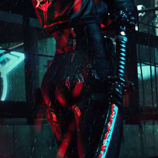 Female samurai iPhone wallpaper