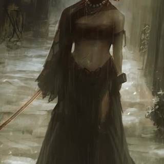 Female samurai iPhone wallpaper